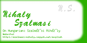 mihaly szalmasi business card